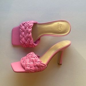 SIZE 7.5 pink sandal heel MARC FISHER